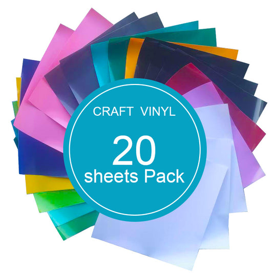 20 packs of 14-color permanent adhesive vinyl sheets