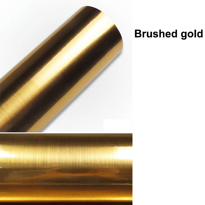 Metallic permanently adhesive vinyl rolls