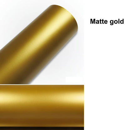 Metallic permanently adhesive vinyl rolls