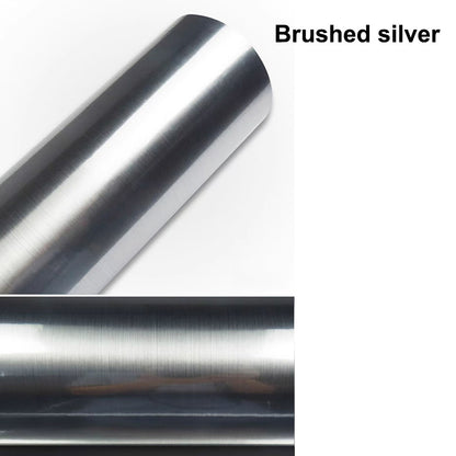 Metallic permanently adhesive vinyl rolls